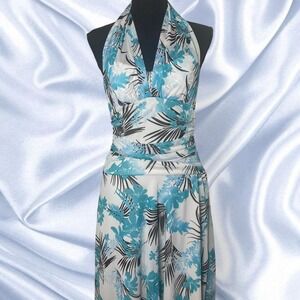vintage 2000s blue Speechless halter dress